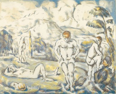The Bathers (large plate) by Paul Cézanne